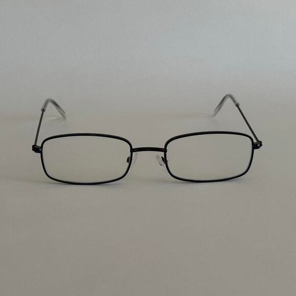 Black rectangular frame eyeglasses retro - Picture 1 of 5